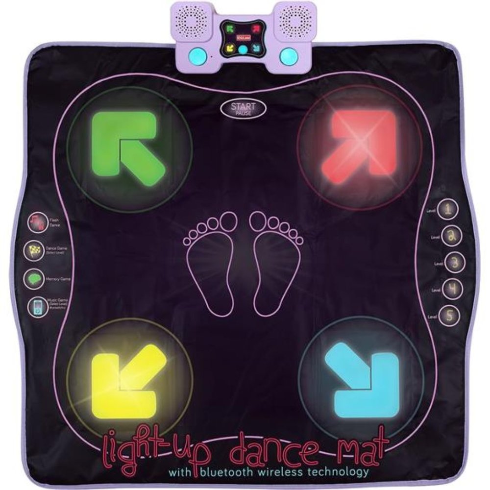 Dance Mat | Light Up Dance Pad with Wireless Bluetooth/AUX or Built in Music